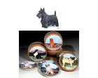 Scottish Terrier Bisque Coasters (Scottie)