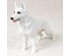 German Shepherd Figurine, White