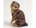 Scottish Fold Cat Figurine, Brown