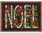 Cardinal Noel (Christmas) Throw Blanket (Woven/Tapestry)