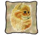 Persian Cat Lap Square Throw Blanket (Woven) (Cameo)