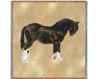 Shire Horse Lap Square Throw Blanket (Woven)