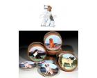 Fox Terrier Bisque Coasters (Wirehair)