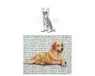 Chinese Crested Dog Glass Cutting Board