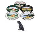 Labrador Retriever Oval Platter (Black, Sitting)