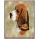 Beagle Lap Square Throw Blanket (Woven)