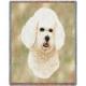 Bichon Frise Lap Square Throw Blanket (Woven)