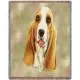 Basset Hound Lap Square Throw Blanket (Woven)
