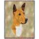 Basenji Lap Square Throw Blanket (Woven)