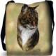 Tabby Cat Tote Bag (Woven) (Brown)