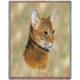 Abyssinian Cat Lap Square Throw Blanket (Woven)