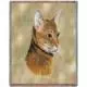 Abyssinian Cat Lap Square Throw Blanket (Woven)
