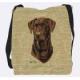 Labrador Retriever Tote Bag (Woven) Chocolate Lab II