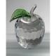 Crystal Apple with Green Leaf (Large)