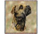 Border Terrier Lap Square Throw Blanket (Woven)