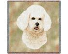 Bichon Frise Lap Square Throw Blanket (Woven)