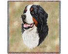 Bernese Mountain Dog Lap Square Throw Blanket (Woven)