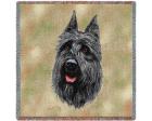 Bouvier des Flandres Lap Square Throw Blanket (Woven)