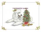 Poodle Drawing with Christmas Design by Cindy Farmer Poodle Drawing with Christmas Design by Cindy Farmer