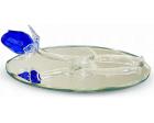 Crystal Rose on Oval Mirror (Blue)