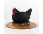 Hen Black Figurine