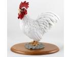 Rooster White Figurine