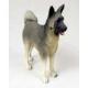 Akita Figurine, Gray