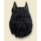 Brussels Griffon Doogie Head, Black