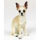 Chihuahua Figurine, White and Tan