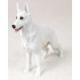 German Shepherd Figurine, White