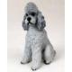 Poodle Figurine, Gray Sport Cut