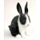 Rabbit Black/White Figurine