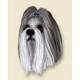 Shih Tzu Doogie Head, Gray and White