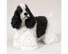 Cocker Spaniel Figurine, Black/White