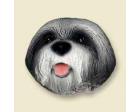 Lhasa Apso Doogie Head, Gray Puppycut