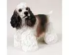 Cocker Spaniel Figurine, Brown/White