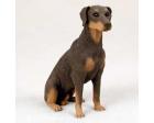 Doberman Figurine, Red Uncropped