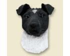 Fox Terrier Doogie Head, Black and White