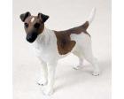 Fox Terrier Figurine, Brown and White
