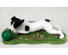 Jack Russell Terrier Figurine, Black/White, Ball (MyDog)