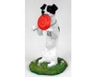 Jack Russell Terrier Figurine, Black/White, Saucer (MyDog)
