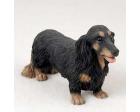 Dachshund Figurine, Longhair Black