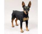 Miniature Pincher Figurine, Black and Tan