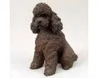 Poodle Figurine, Chocolate Sport Cut
