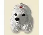 Poodle Doogie Head, White