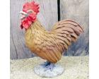 Rooster Brown Figurine