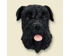 Schnauzer Doogie Head, Black Uncropped