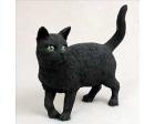 Shorthair Black Cat Figurine, Standing