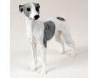 Whippet Figurine, Gray and White