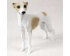 Whippet Figurine, Tan and White